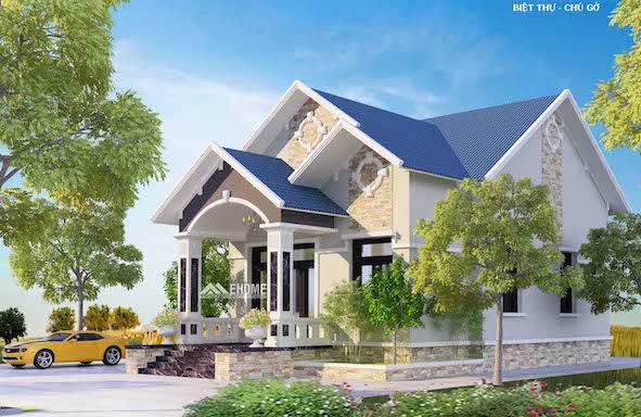 Biệt thự nhà vườn hiện đại đẹp mặt bằng 8x12m