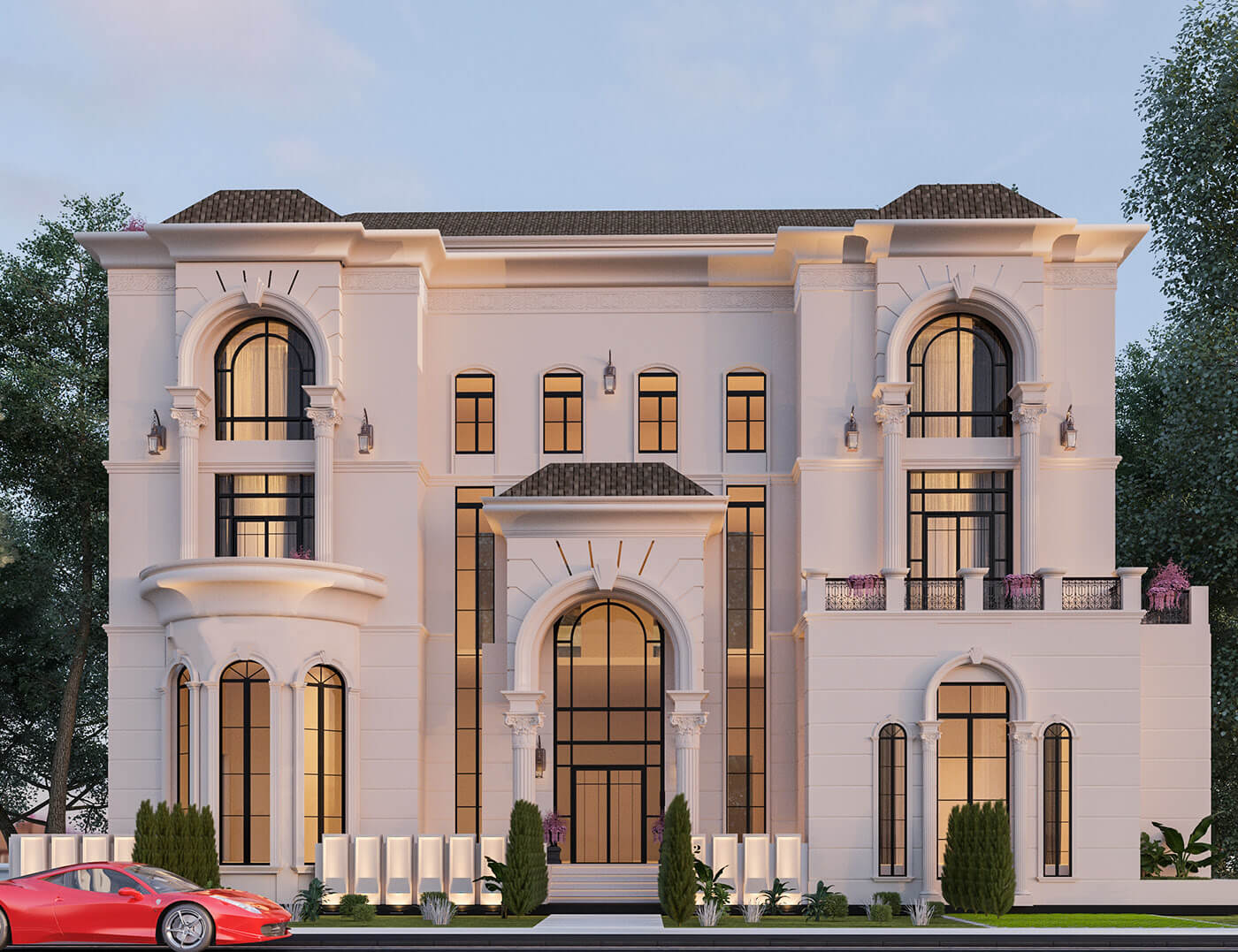 Mẫu biệt thự 3 tầng tân cổ điển với vẻ đẹp vượt thời gian